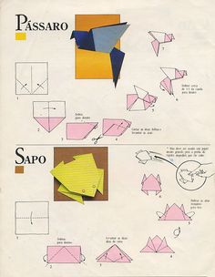 the instructions for origami are shown here