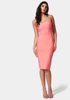 Bandage Square Neck Midi Dress | bebe Formal Midi Bandage Dress, Midi Bandage Dress For Date Night, Elegant Bandage Midi Dress For Date Night, Chic Bodycon Bandage Dress With Sweetheart Neckline, Square Neck Bodycon Midi Dress For Cocktail, Cocktail Bodycon Midi Dress With Square Neck, Elegant Midi Bandage Bodycon Dress, Elegant Midi Bodycon Bandage Dress, Elegant Midi Length Bandage Bodycon Dress