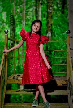 Stylish Frock Designs For Girls, Georgette Frocks For Kids, Stylish Frocks, Baby Frock Design, Cotton Frocks For Kids