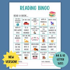 a printable reading bingo game with the words read a book and write a letter