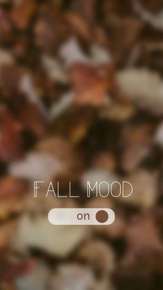 an abstract photo with the words fall mood on it