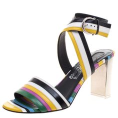 Very Very Excellent Condition With One Scratch On The Top Of The Left Shoe Barely Visible. Really Gorgeous And Fun For Summer. Rainbow Heels, Salvatore Ferragamo Shoes, Ferragamo Shoes, Salvatore Ferragamo, Shoes Women Heels, The Top, Shoes Heels, Rainbow, Women Shoes