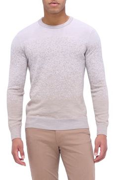 Italian crafted from merino wool, this crewneck sweater features a speckled pattern for eye-catching interest. 25 1/2" length Crewneck Long sleeves 100% merino wool Dry clean Made in Italy Crew Neck Jacquard Knit Sweatshirt For Spring, Spring Jacquard Knit Crew Neck Sweatshirt, Spring Merino Wool Crew Neck Sweater, Cashmere Crew Neck Knit Sweater, Casual Merino Wool Jacquard Knit Sweater, Fitted Jacquard Knit Crew Neck Sweater, Fitted Jacquard Knit Sweater With Crew Neck, Merino Wool Jacquard Knit Sweater With Crew Neck, Merino Wool Jacquard Knit Long Sleeve Sweater