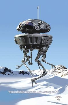 an image of a robot that is in the snow