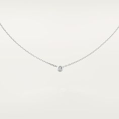 Cartier - Cartier d'Amour necklace, large model - Necklace Woman White gold/Diamond - Cartier d'Amour necklace, large model, 18K white gold (750/1000), set with a brilliant-cut diamond totaling 0.18 carat. Diameter of the pattern: 5.48 mm. Chain length: 380 to 410 mm. Please note that the carat weight, number of stones and product dimensions will vary based on the size of the creation you order. For detailed information please contact us. Luxury Platinum Necklaces With Diamond Accents, Luxury Platinum Necklace With Diamond Cut, Luxury Platinum Necklace With Brilliant Cut, Cartier Yellow Gold Diamond Necklace, Classic Cartier Yellow Gold Necklace, Cartier Yellow Gold Diamond Necklace For Formal Occasions, Formal Cartier Yellow Gold Necklace, Cartier Yellow Gold Necklace For Formal Occasions, Cartier Necklaces For Anniversary