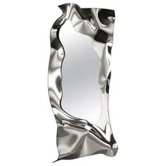 a mirror that is made out of metal