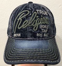 Casual Denim Hat With Curved Visor, Trendy Cotton Trucker Hat, Adjustable Denim Hat With Curved Visor, Casual Dark Wash Adjustable Hat, Casual Denim Baseball Cap With Curved Visor, Trendy Curved Bill Hat, Casual Trucker Hat With Embroidered Logo And Short Brim, Casual Trucker Hat With Short Brim And Embroidered Logo, Denim Baseball Cap For Streetwear