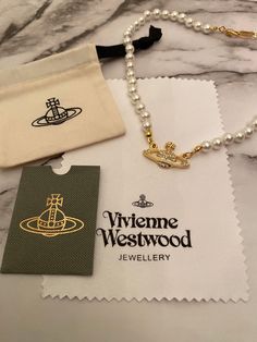 Vivienne Westwood Gold Pearl Necklace - Comes with dust bag - Fast shipping - 15.5 inches #Vivienne #Westwood #Viviennewestwood #Necklace #Jewelry Vivienne Westwood Pearl Necklace, Gold Pearl Necklace, Expensive Jewelry, Miss Dior, Girly Jewelry, Jewelry Inspo