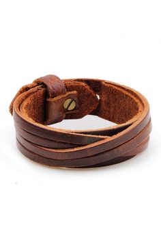 9.8"l Classic Adjustable Leather Bracelet, Adjustable Brown Classic Cuff Bracelet, Brown Adjustable Band Bracelet Jewelry, Adjustable Classic Brown Cuff Bracelet, Classic Adjustable Brown Bracelets, Adjustable Classic Cuff Bracelet, Adjustable Modern Cuff Bracelets, Modern Adjustable Cuff Bracelets, Brown Adjustable Cuff Bracelet