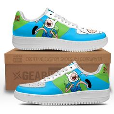 Finn The Human Air Sneakers Custom Adventure Time Shoes All of our Air Sneakers styles are custom-made-to-order and handcrafted to the highest quality standards. High-quality rubber sole for traction and exceptional durability Lace-up closure for a snug fit. Material: Microfibre leather: chemical & abrasion resistance, anti-crease, aging resistance Please allow 7-10 business days to receive a tracking number while your order is hand-crafted, packaged and shipped from our facility. Adventure Time Shoes, Winnie The Pooh Cartoon, Air Sneakers, Finn The Human, Custom Shoes, Adventure Time, Snug Fit, Streetwear Fashion, Sneakers Fashion