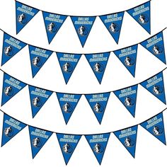 a blue and white banner with the duke bulldogs on it