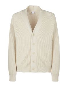 knitted, ribbed, no appliqués, solid color, v-neck, long sleeves, raglan sleeves, button closing, no pockets , Color: Ivory , Size: S V-neck Ribbed Cardigan For Work, Elegant Cotton V-neck Cardigan, Classic Cream V-neck Cardigan, Beige Ribbed V-neck Outerwear, Classic Ribbed Outerwear, Knit V-neck Outerwear For Daywear, Classic Beige Cotton Cardigan, Classic Ribbed Wool Cardigan, Classic Knit Cardigan For Spring