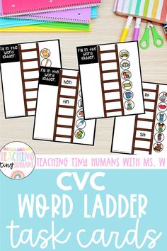 https://www.teacherspayteachers.com/Product/CVC-Word-Ladder-Task-Cards-Science-of-Reading-Task-Card-Activity-10579406 Task Cards Kindergarten, Words To Spell, Spelling Cvc Words, Spell Words, Word Ladders, Middle School 6th Grade