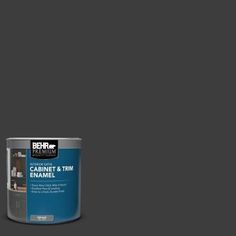 a can of behr ultra paint in brown with the words behr on it