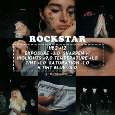 a collage of photos with the words rockstar on it and images of people