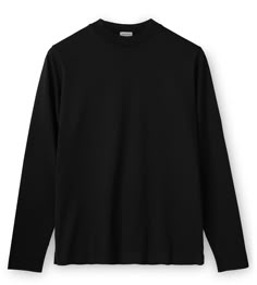 Long Sleeve High Neck T-Shirt, Black, 200 g/m2 100% Supima Cotton Long Sleeve Shirts Black, Full Sleeve T Shirts, T Shirt Full Sleeve, Long Sleeves For Men, Black Long Sleeved Shirt, T Shirt Full Sleeve Men, Plain Black Long Sleeve, Full Sleeve T Shirt, Full Sleeve Shirt