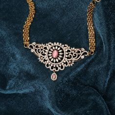 Description The Lydia Nakshatra CZ mini choker by Tarinika is a combination of sophistication and elegance. Made with Victorian-era-inspired plating adorned with best-quality Cubic Zirconia stones, this designer piece never fails to impress. Details & Specifications: Materials used: Brass Alloy with Antique Plating Weight – 24.33 gm Length – 8 cm, 25 cm adjustable chain Make it custom Want to make it a custom choker? Sure! Reach out to us at support@tarinika.com and we’ll be happy to make possib Mini Choker Gold Indian, Gold Bride Jewelry, Bride Jewelry, Bride Jewellery, Victorian Era, Indian Jewelry, Beautiful Jewelry, Be Happy, Jewelry Box