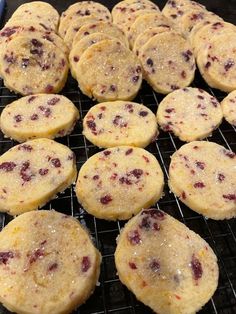 freshly baked cookies cooling on a rack in the oven, ready to be eaten for consumption