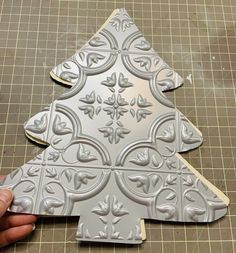 Dollar Tree Tile Snowman, Diy Cardstock Ornaments, Dollar Tree Self Adhesive Wall Tile Crafts, Dollar Tree Faux Tin Tile, Dollar Store Tile Crafts, Dollar Tree Ceiling Tile Crafts, Dollar Tree Tile Christmas Tree, Dollar Tree Christmas Crafts Diy 2022, Diy Dollar Tree Ornaments