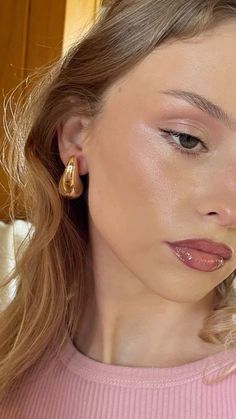 Vintage Style Makeup, Wet Eye Makeup, Baby Pink Blush Makeup, Pink And Gold Makeup, Pink Makeup Aesthetic, Maquillage On Fleek, Mekap Mata, 20 Makeup, Smink Inspiration