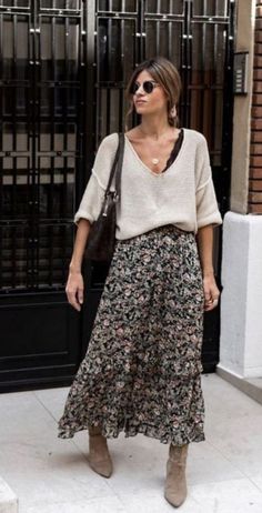 Fall Maxi Skirt Outfits, Maxi Skirt Fall, Trendy Mom Outfits, Skirt Outfits Fall, Midi Skirt Outfit, Long Skirt Outfits, Stil Boho, Maxi Skirt Outfits, Trendy Mom