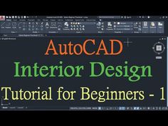 the text autocad interior design is displayed in front of an image of a computer screen