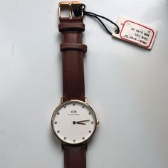 Daniel Wellington Woman’s Watch 32 Mm Real Leather Strap, Gold Details **Needs A New Battery** Daniel Wellington Women, Daniel Wellington Watch, Gold Details, Daniel Wellington, Wellington, Accessories Watches, Real Leather, Leather Watch, Leather Straps