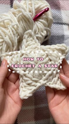 someone is crocheting a star shaped object with yarn on it and the words how to crochet a star