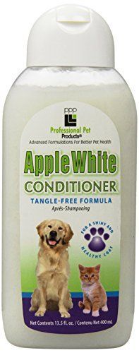 a bottle of apple white conditioner for dogs and cats