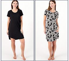 Your summer style simplified. With these two Lush Jersey dresses, you'll always have an easy-breezy option to start your day. From Anybody® Lounge and Sleepwear. Comfortable Spring Daywear Dresses, Comfortable Daywear Dresses For Spring, Comfortable Summer Daywear Dresses, Comfortable Spring Loungewear Dresses, Comfortable Black Summer Sleepwear, Stretch Summer Loungewear Dress, Comfortable Spring Vacation Dresses, Black Summer Sleepwear, Black Short Sleeve Sleepwear For Spring