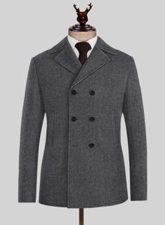 Amplify the elegantly suave essence by donning our Highlander Heavy Charcoal Herringbone Tweed Pea Coat. However, it is cut from pure wool cloth, which displays a deep, coarse and densely plush feel with a gorgeous herringbone weave over the gray tone. Furthermore, proficient tailoring offers you a stylish, figure-fitting jacket while accentuating all your best features to harness the subtly bold confidence which will make you want to dress up for weddings, parties, or work, your choice.  
 
 Lo Grey Tweed Suit, Luxurious Wardrobe, Herringbone Tweed Jacket, White Linen Suit, Green Velvet Jacket, Peaky Blinders Suit, Royal Blue Suit, Blue Chinos, Herringbone Tweed