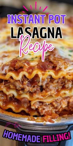 the instant pot lasagna recipe is ready to be eaten