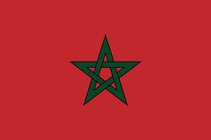 the flag of morocco is shown in red and green, with a star on it