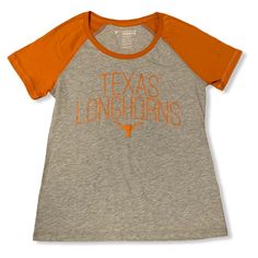 Texas Longhorn Women’s T-Shirt Size S New With Tags Relaxed Fit Orange Top With Letter Print, Orange Relaxed Fit Top With Letter Print, Orange Top With Letter Print And Relaxed Fit, Casual Orange Tops For College, Orange Short Sleeve T-shirt For College, Casual Orange T-shirt For College, Casual Orange College Tops, Orange Short Sleeve Tops For College, Sporty Orange Short Sleeve Tops