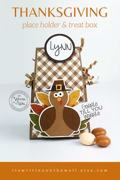 a thanksgiving card with a turkey on it