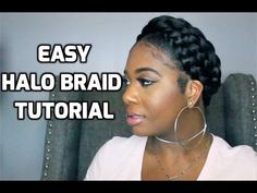 Braid Natural Hair, Crochet Braids Marley Hair, Easy Braid Styles, Braid Tutorials, Crown Braids, Halo Braids