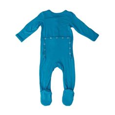 Kozi & Co. Boys Bamboo Footie Sleeper, Aqua Blue You are going to fall in love with this adorably soft footie by Kozi & Co. Footie pajamas are an essential for your baby to keep cozy and comfortable as they sleep. Buttery Soft and Luxurious Sleeper Sizes: 0-3 through 3 Toddler Flip paws to prevent scratching (up to 6-12 Months) Super soft fleece lined footed pad Back-Flap for easy diaper changes Eco-friendly Machine wash in cold water, lay flat Material: 95% Viscose from Bamboo 5% Spandex Kozi & Sleeper Pajamas, Footie Pajamas, Footie Pajama, Aqua Blue, Pajamas, Rompers, Blue