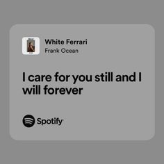 i care for you still and i will forever spotify cover art by frank ocean