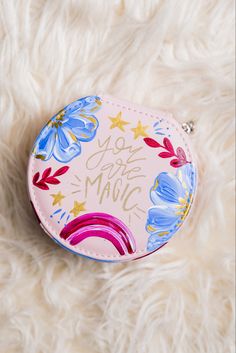 Trendy Hand Painted Jewelry Gift, Themed Hand Painted Jewelry For Gifts, Artsy Hand Painted Pink Jewelry, Bachelorette Jewelry, Custom Painted Purse, Hand Painted Jewelry Boxes, Makeup Boxes, Painted Jewlrey Boxes, Hand Painted Leather Bag