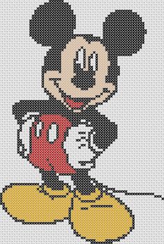 a cross stitch pattern of mickey mouse