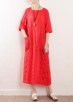 Bohemian red o neck linen clothes For Women half sleeve Kaftan summer Dress

This dress is made of cotton or linen fabric, soft and breathy. 

Flattering cut. Makes you look slimmer and matches easlily.
 
Materials used: linen

Measurement:One size fits all for this item. Please make sure your size doesn't exceed this size: XXL/BUST-110cm   
   
bust 110cm / 42.9"
length 120cm / 46.8"



We ship worldwide.

Tracking numbers provided for all orders. Casual Red Linen Beach Dress, Red Linen Short Sleeve Dress For Summer, Red Short Sleeve Linen Dress For Summer, Red Linen Short Sleeve Dress, Red Linen Dress With Short Sleeves, Red Short Sleeve Linen Dress For Spring, Red Half Sleeve Summer Dress, Red Half Sleeve Bohemian Dress, Women Half Sleeve