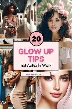 Achieve the ultimate glow up with these 20 glow up tips that ACTUALLY work! Tips for beauty, mindset, and overall wellness. Start your glow-up journey today! How To Be Pretty, Be Prettier, Beauty Hacks That Actually Work, Beauty Hacks Lips, Beauty Hacks Skincare, Beauty Habits, Beauty Routine Tips, Be Pretty, Healthy Lifestyle Inspiration