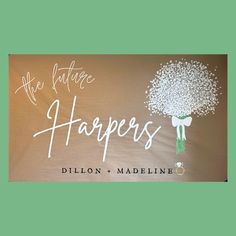 there is a sign that says, the little happers dilon and madeline