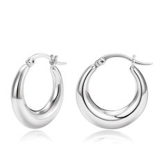 PRICES MAY VARY. ✦ CHUNKY HOOP EARRINGS - These small hoop earrings feature a chunky round design. Made of high quality stainless steel, they are sturdy and incredibly lightweight (single 0.09oz), great for sensitive ears. The hoops are beautifully crafted with secure and durable clasps to ensure a longer wearing experience. ✦ PREMIUM QUALITY - These thick hoop earrings are plated in 14K gold ensuring a long-lasting finish that is nickel free, lead free, and hypoallergenic. With an excellent pol Simple Jewelry Earrings, Small Silver Hoop Earrings, Trendy Stud Earrings, Chunky Gold Hoop Earrings, Thick Hoop Earrings, Small Gold Hoop Earrings, Small Gold Hoops, Chunky Hoop Earrings, Chunky Earrings