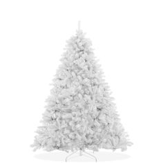 a white christmas tree with no decorations on it