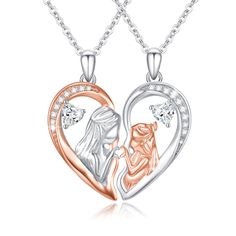 PRICES MAY VARY. 💕【 Matching Mother and Daughter Pendant Necklaces - Mother's love is forever 】 This necklace is a mother-daughter bond, letting the daughter or mom know that you are with her all the time, never separated. Two lovely matching mother and girl necklaces with a stylish design, this necklace has a special meaning as a reminder of your love, gratitude and blessings to those you care about. 💕【Mother Daughter Necklaces Set for 2】This 925 Sterling Silver Necklace set can be divided in Matching Necklaces For Mom And Daughter, Christmas Gift For Mom From Daughter, Mom And Daughter Necklaces, Jared Cameron, Mom And Daughter Jewelry, Gifts For Moms Birthday, Christmas Gifts For Moms, Daughter Necklaces, Mom Daughter Jewelry