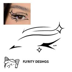 Eyeliner Drawings, Eyeliner Ideas, Makeup Face Charts, Graphic Eyeliner