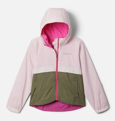 When rain is in the forecast, this jacket is ready. Crafted to block light rain and featuring fleece lining for just-right warmth, it’s the one layer they’ll need for spring showers or fall drizzles. Spring Showers, Columbia Girls, Spring Shower, Light Rain, Wind And Rain, Holiday Deals, Columbia Sportswear, Get Up, Vest Jacket