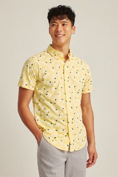 Jersey Riviera Short Sleeve Shirt | Bonobos Shirts Long Sleeve, Men's Shirts, Polo Dress, Original Prints, Dress Shirts, Pima Cotton, Jersey Fabric, Short Sleeve Shirt, Sleeve Shirt