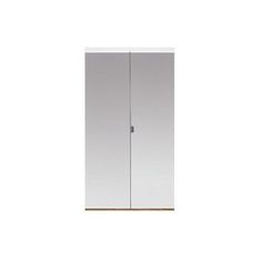 a tall white cabinet with two doors